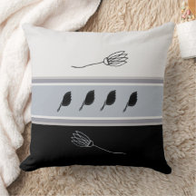 Oreillers à lancer floraux bleus et ivoire