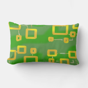 Oreillers à lancer GeoCir vert, Coussin Lumbar 13"