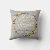 Oreillers à lancer Monogramme Mariage Golden Noir  (Verso)