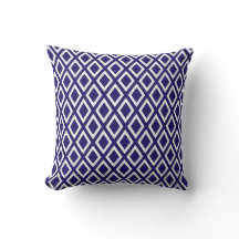 Oreillers à lancer Motif bleu et blanc