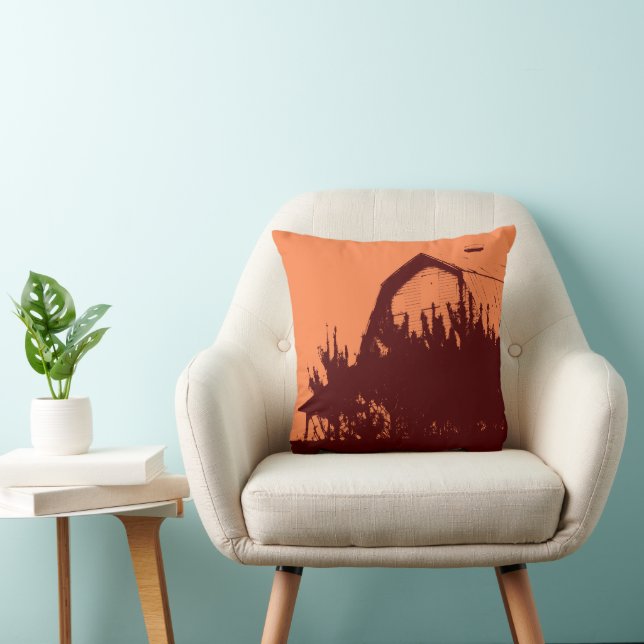Oreillers à lancer sur mesure Orange Bourgogne (Chaise)