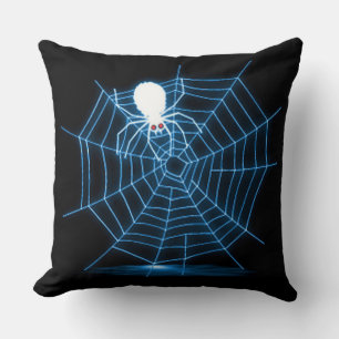 Oreillers à lancer Web Black & Blue Halloween Spid