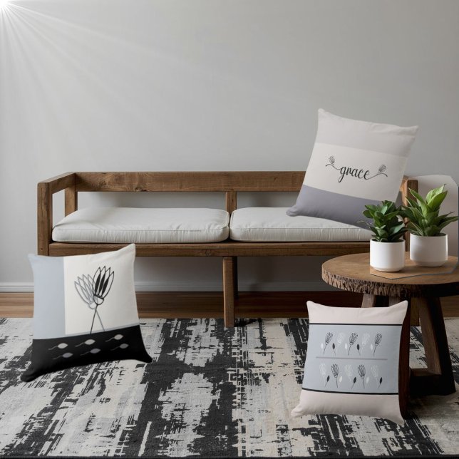 Oreillers à projectile floral rustique minimes (Créateur téléchargé)