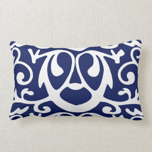 Oreillers bleu et blanc de la marine