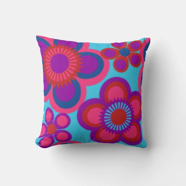 OREILLERS DE JEU DE DESIGNER - FLEURS - COULEURS C (Recto)