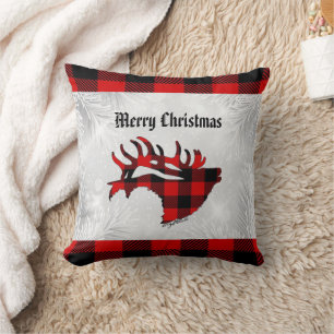 Oreillers de Noël à lancer rouge et noir