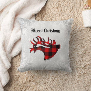 Oreillers de Noël à lancer rouge et noir
