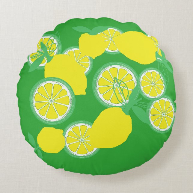 Oreillers funky coussin en forme de citrons bio Lu (Devant)