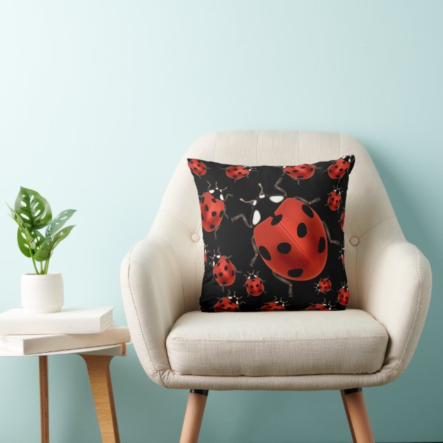 Oreillers jetés coccinelles (Chaise)
