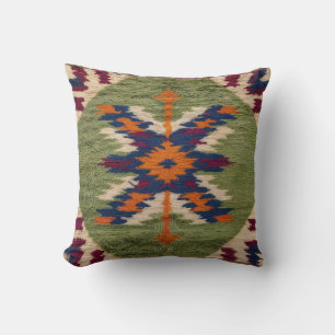 Oreillers verts Kilim Throw : Décor intemporel pou