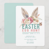 Oreilles de lapin | Invitation à la chasse aux œuf (Devant / Derrière)