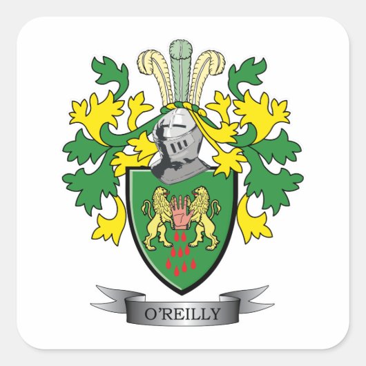 O'Reilly Coat of Arms Vierkante Sticker (Voorkant)