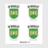 O'Reilly Crest Ierse vertaling & betekenis (x4) Sticker (Vel)