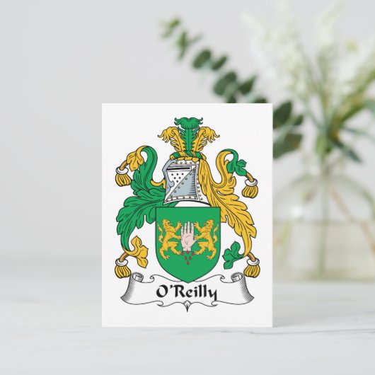O'Reilly Family Crest Briefkaart (Staand voorkant)