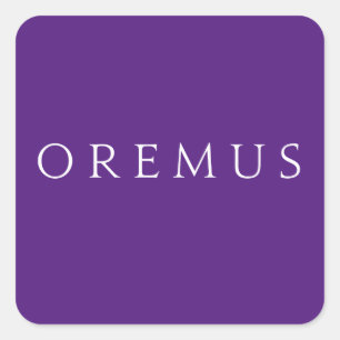Oremus-Stickers: liturgische kleuren Vierkante Sticker