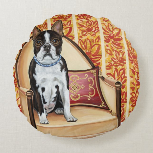 Oreo Cookie Boston Rond Kussen (Voorkant)