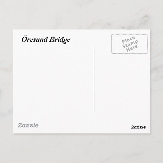 Oresundbrug Briefkaart (Achterkant)