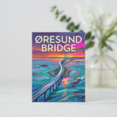 ORESUNDBRUG Zweden Briefkaart (Staand voorkant)