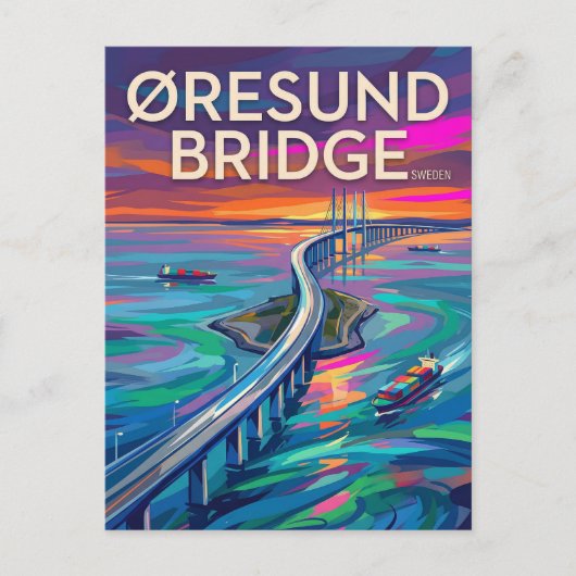 ORESUNDBRUG Zweden Briefkaart (Voorkant)
