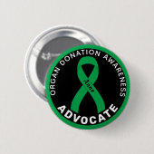 Orgaandonatie Advocate Ribbon Black Button (Voorkant /achterkant)