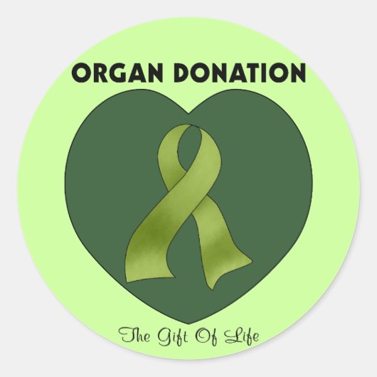 Orgaandonatie: Het leven schenken Ronde Sticker (Voorkant)