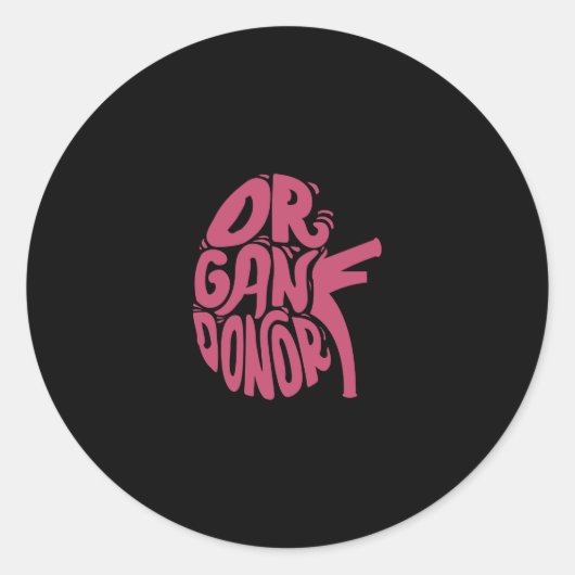 Orgaandonatie Nieren Ronde Sticker (Voorkant)
