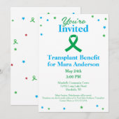 Orgaandonatie Transplant Fundraiser Invitation Kaart (Voorkant / Achterkant)