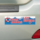 Orgaandonoren zijn reddingswerkers bumpersticker (Op auto)