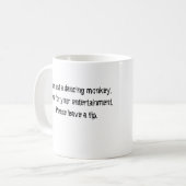 Orgaanslijpaap, ik ben gewoon een dansmonke... koffiemok (Voorkant links)