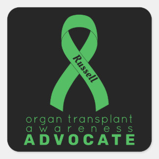 Orgaantransplantatie-advocaat Zwart Vierkante Sticker
