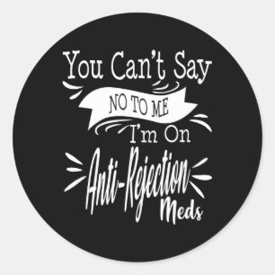 Orgaantransplantatie kan geen neylever long zeggen ronde sticker