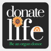 Organ Donor Donate Life Stickers (Devant)