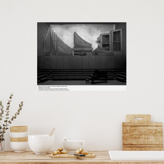 Organ in Hertz Hall, UC Berkeley, 1966 Poster (Keuken)