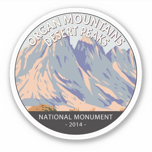 Organ Mountains Desert Peaks National Monument Sticker (Voorkant)