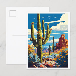 Organ Pipe Cactus Arizona reisillustratie Briefkaart