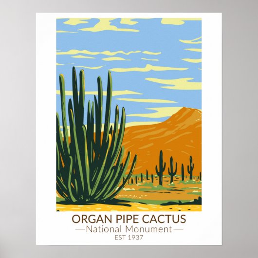 Organ Pipe Cactus National Monument Arizona Poster (Voorkant)