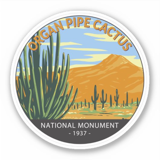 Organ Pipe Cactus National Monument Arizona Sticker (Voorkant)