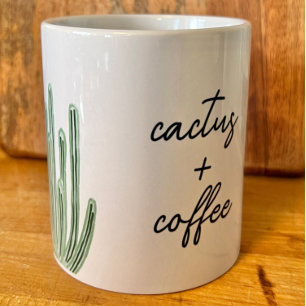 Organ Pipe Cactus Plus Koffie Waterverf Mok