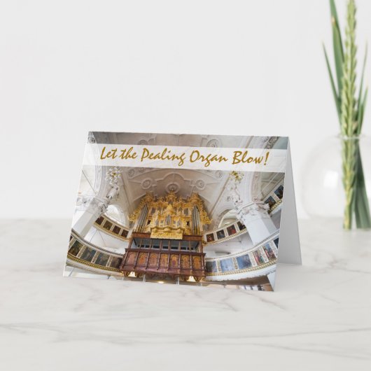 Organe de tuyau dans Stadtkirche, carte de Noël de (Devant)