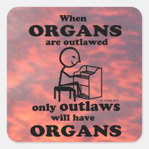 Organes Sticker Carré illégal