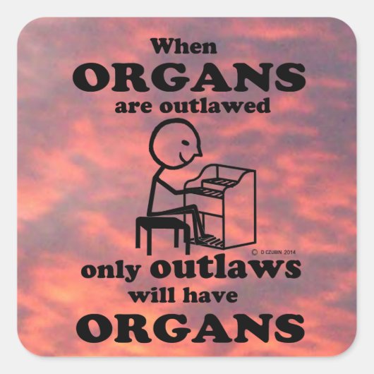Organes Sticker Carré illégal (Devant)