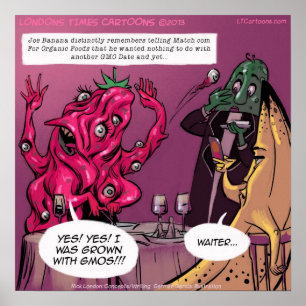 Organic and GMO Date Funny Poster