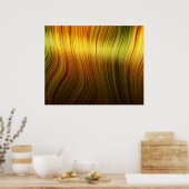 Organic Art Molten Plastic Soft Strand Geel Poster (Keuken)