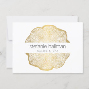 Organic Beauty Gold Tree Rings Salon Gift Kaart