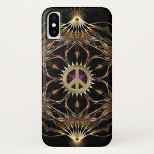 Organic Bohemian Peace Flower iPhone X Hoesje