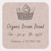 Organic Brown Bread Sticker (Devant)