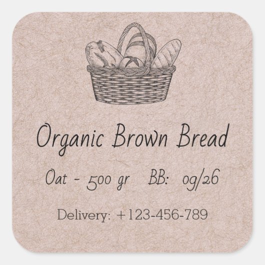 Organic Brown Bread Sticker (Devant)