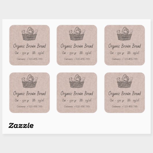 Organic Brown Bread Sticker (Feuille)