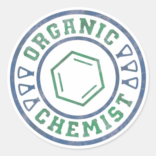 Organic Chemist Ronde Sticker (Voorkant)