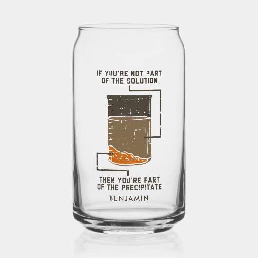 Organic Chemistry Science Teacher Personalized Blikvorm Glas (Voorkant)